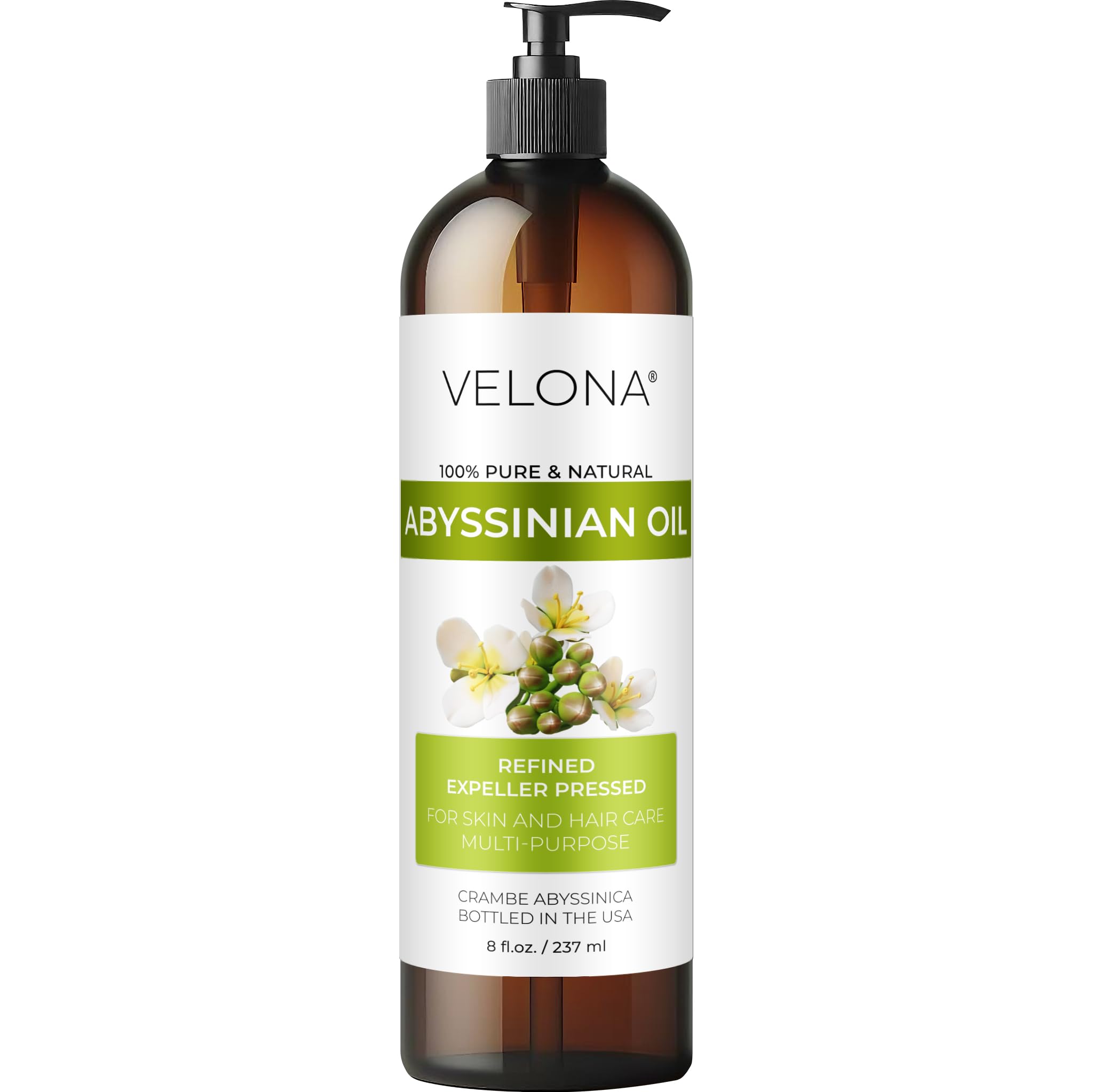 Velona Huile Abyssinienne — bouteille 8oz, texture légère prête à l emploi