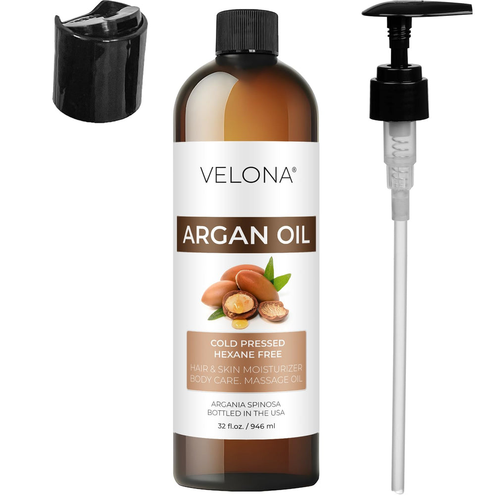 Velona Huile d’Argan – application sur cheveux humides ou secs.