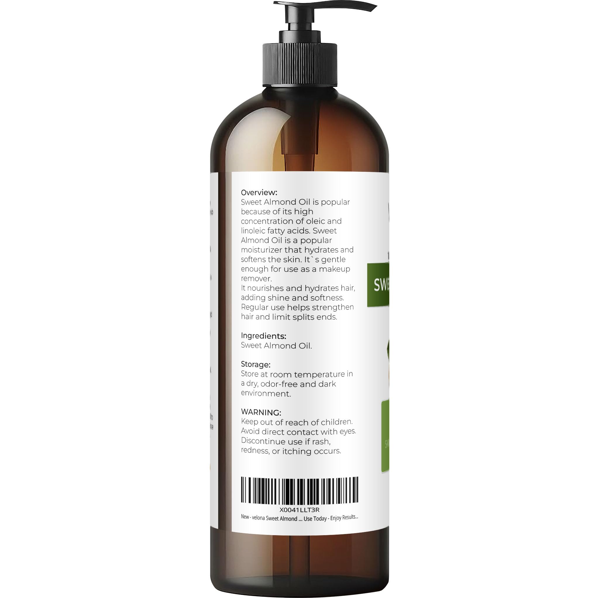 Soin visage Velona: huile d'amande douce comme base neutre.
