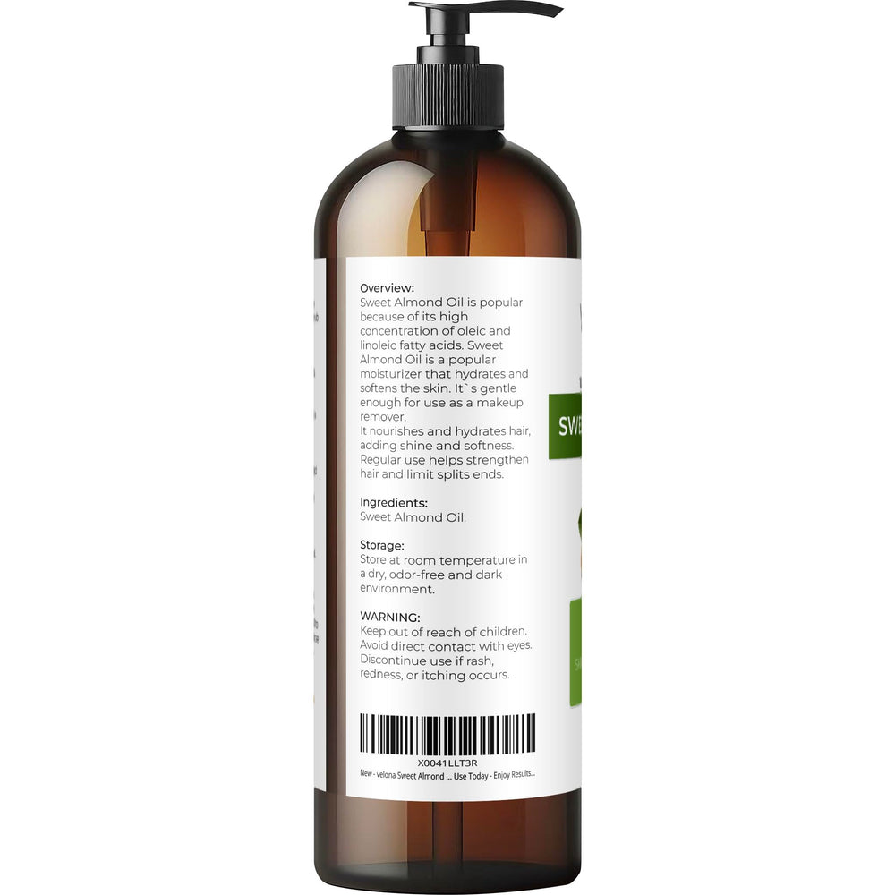 Soin visage Velona: huile d'amande douce comme base neutre.