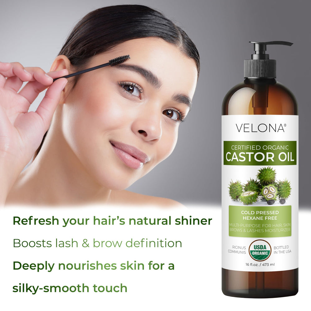 Velona huile de ricin — soin pour cils et sourcils