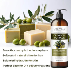 Velona huile de grignon d'olive – utilisation polyvalente en soins beauté