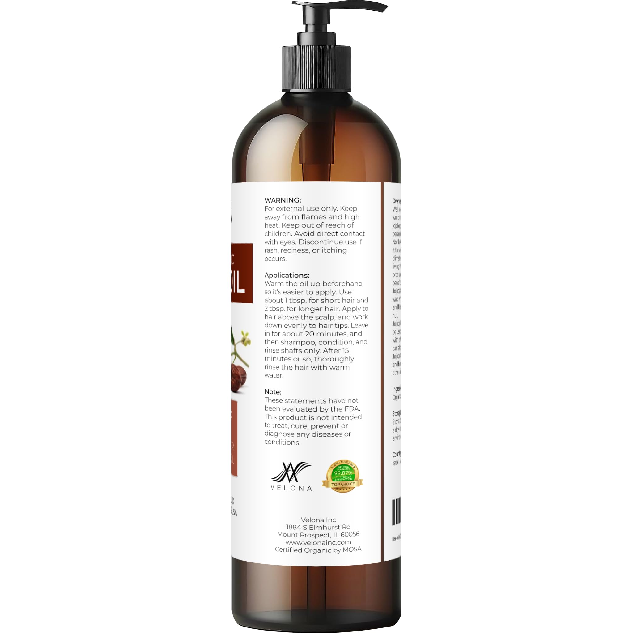 Cheveux brillants et soyeux grâce à Velona Huile Jojoba.