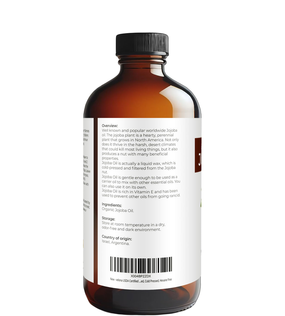 Velona huile jojoba pression à froid, pure et sans hexane.