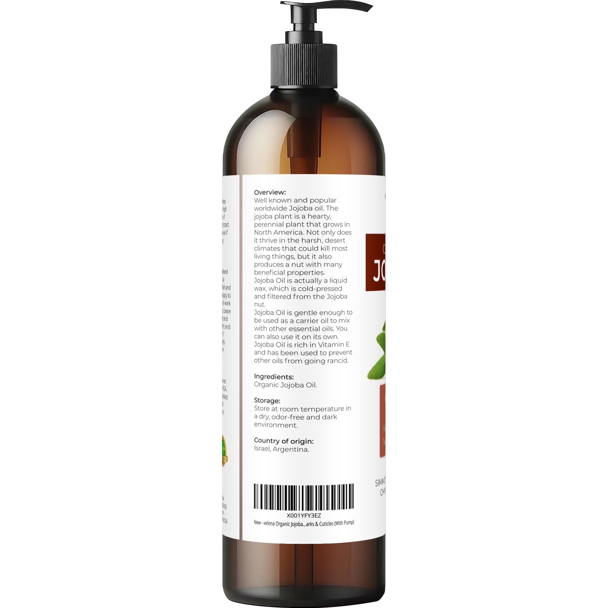 Velona Huile de Jojoba utilisée pour démaquillage doux du visage.