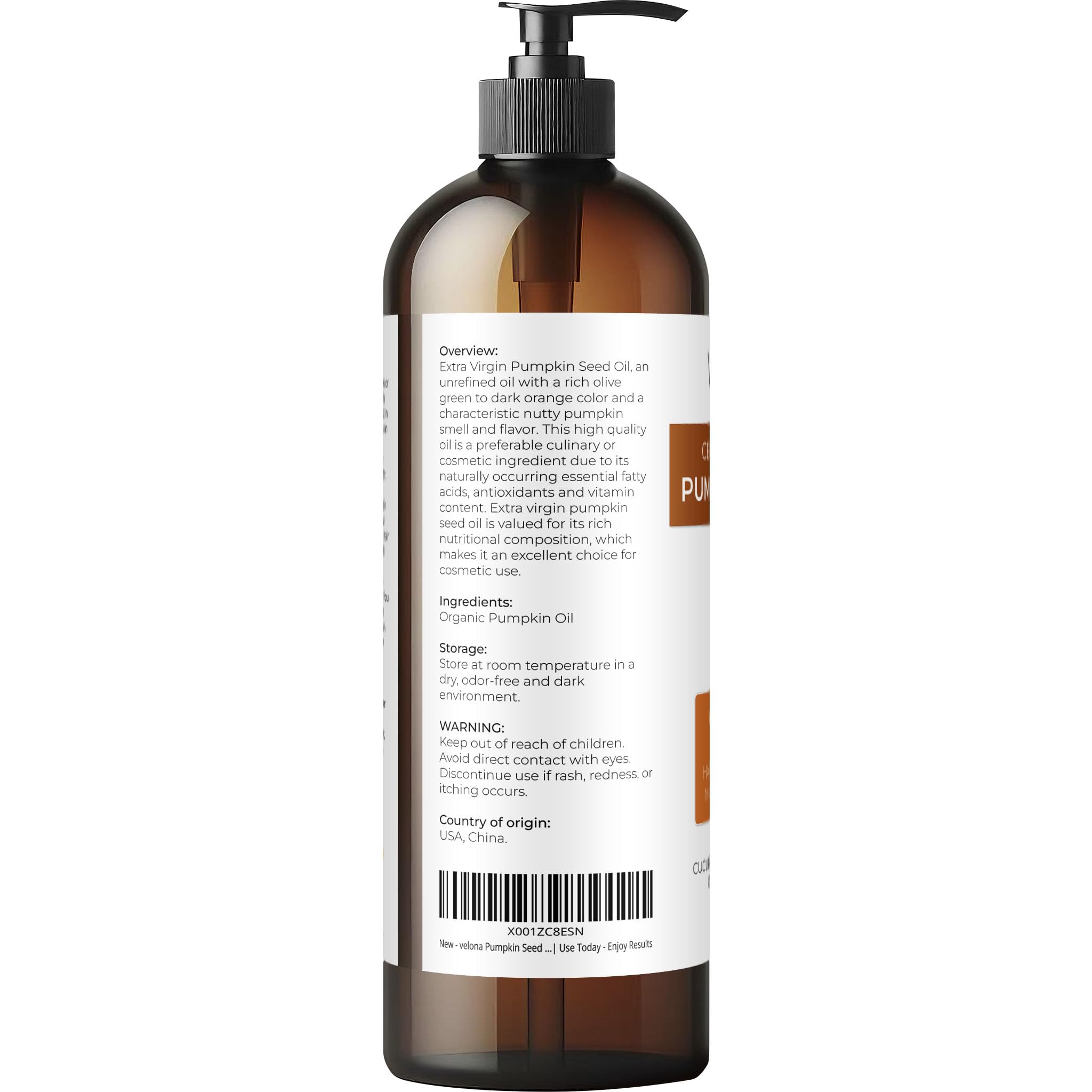 Velona huile pepins citrouille: texture légère et absorption rapide en soin peau