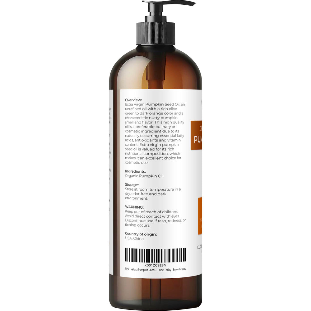 Velona huile pepins citrouille: texture légère et absorption rapide en soin peau