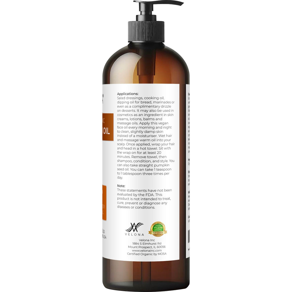 Velona huile pepins citrouille: presse froide et sans additifs