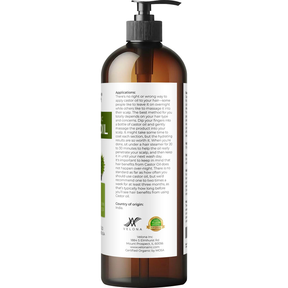 Velona huile de ricin biologique – peau douce et bien conditionnée.