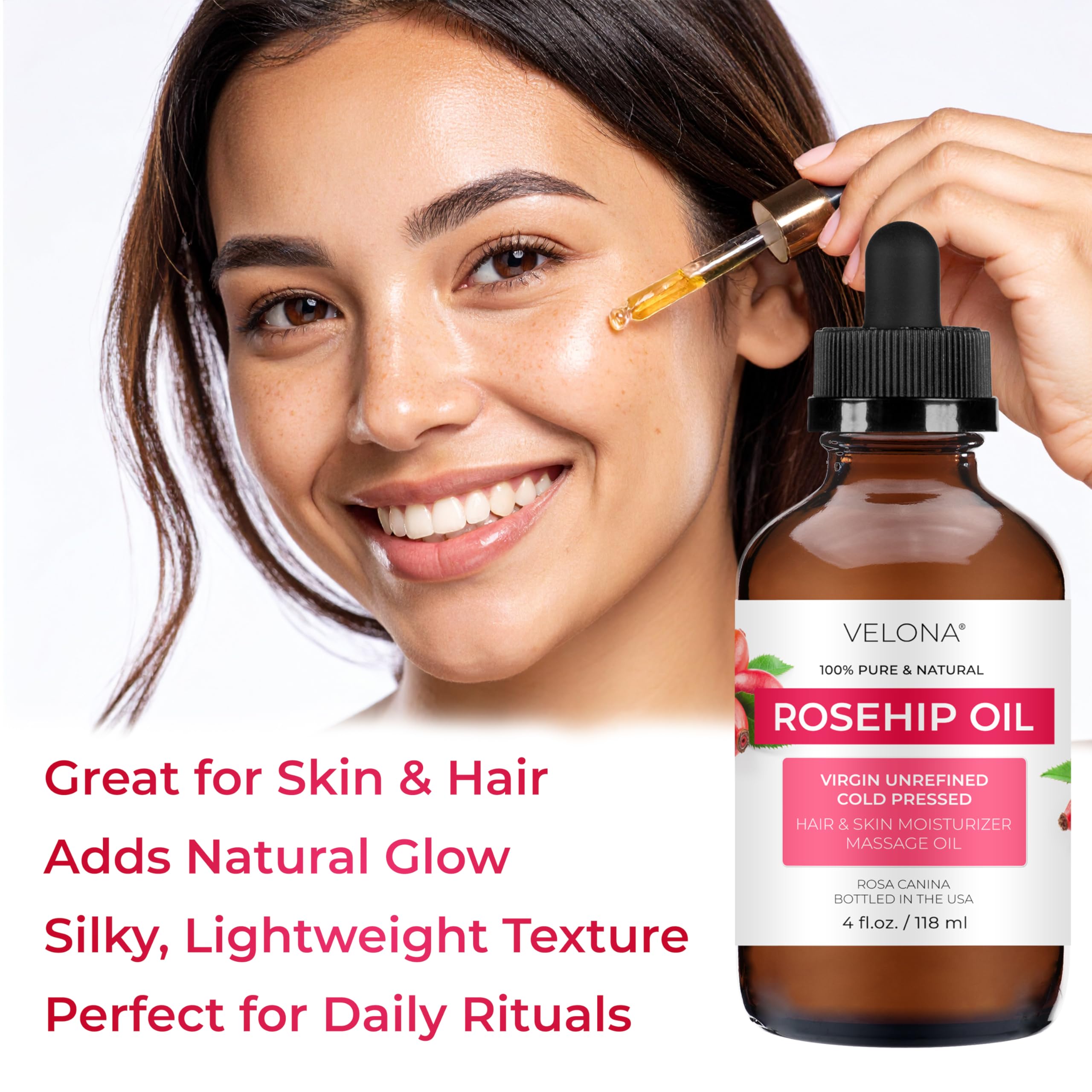 Velona Rosehip Oil – massage corporel pour nourrir les zones sèches