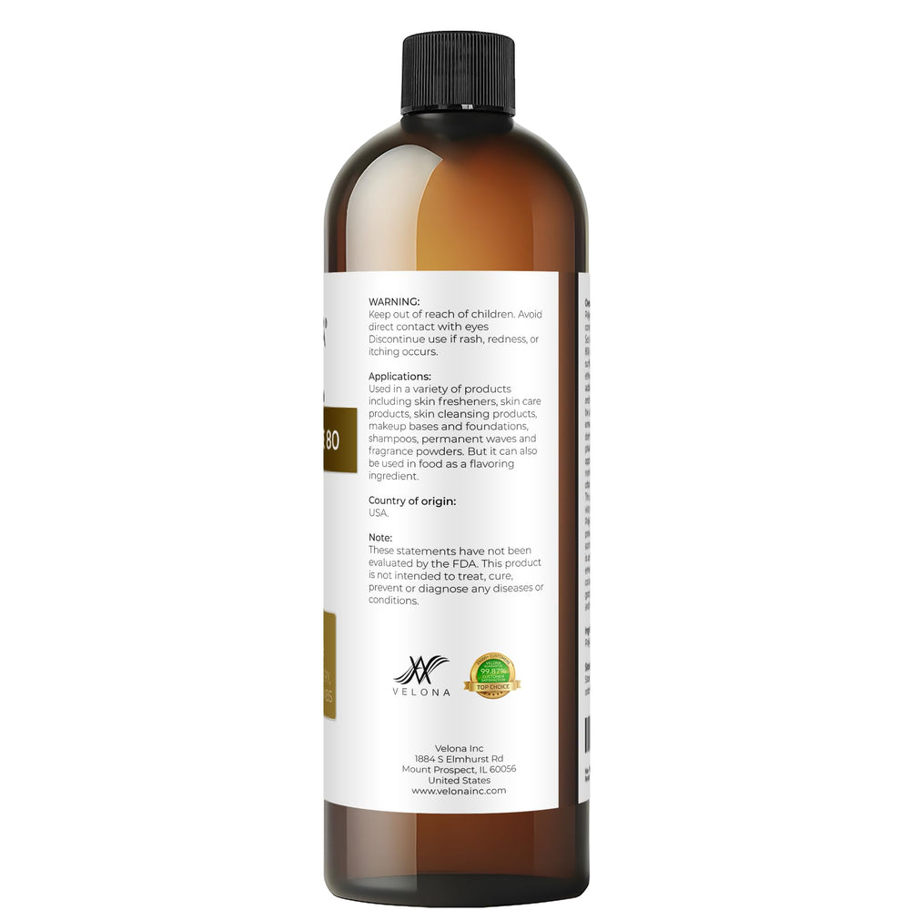Velona Polysorbate 80 : usage soins capillaires pour une sensation douce sans séparation.