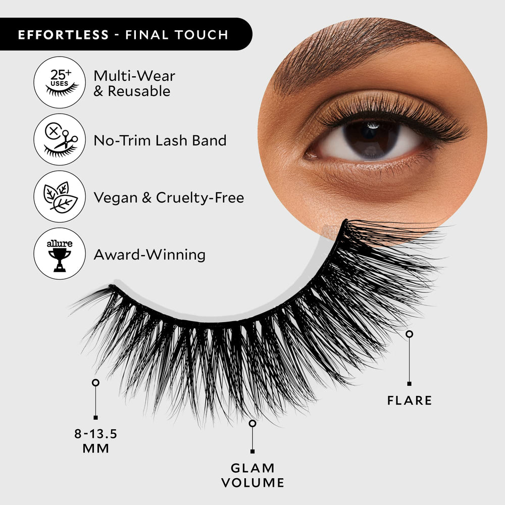 Velour Effortless Lashes en gros plan sur l’œil, allure naturelle et légère.