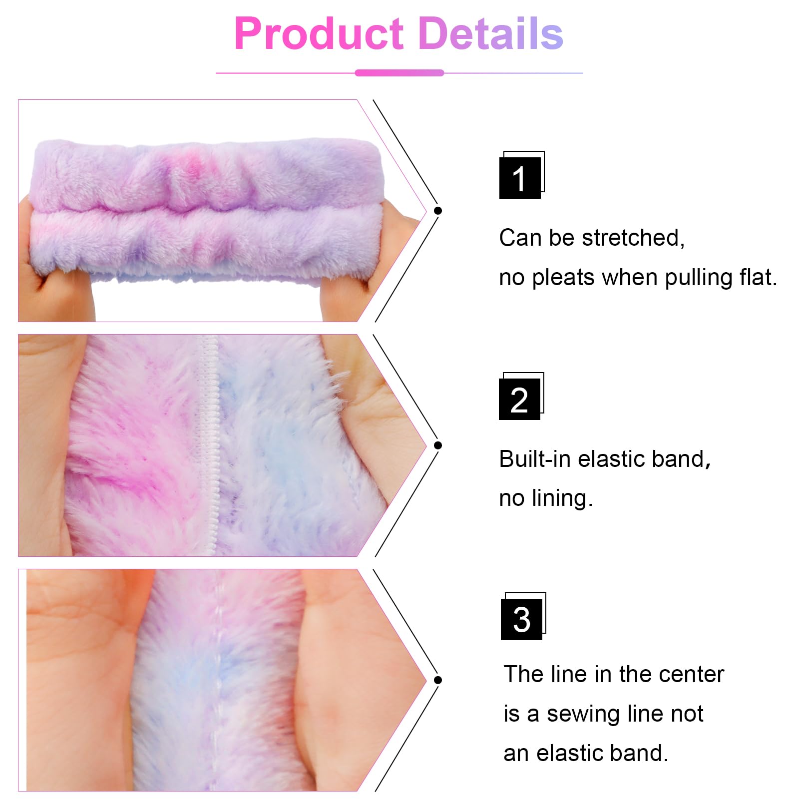 VELSCRUN bandeau maquillage pratique pour étaler les produits sans accrocher.