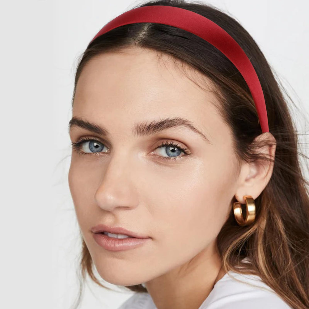 VELSCRUN bandeau satin rouge, cadeau idéal pour amies et proches.