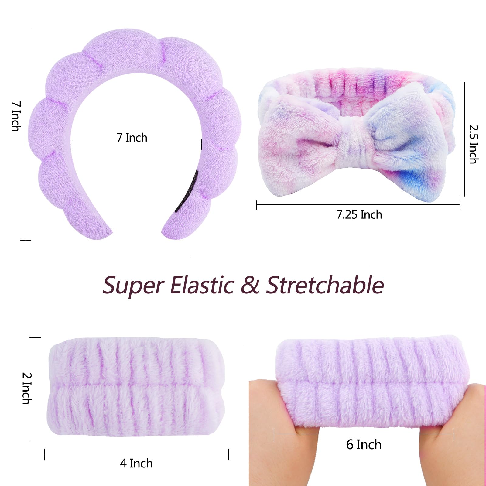 VELSCRUN bandeau soin visage garde les cheveux hors du visage.