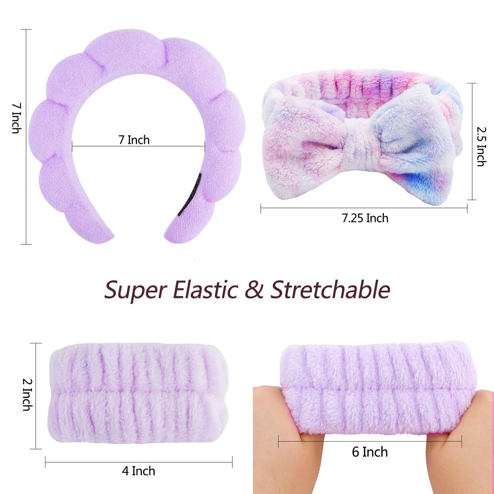 VELSCRUN bandeau soin visage garde les cheveux hors du visage.