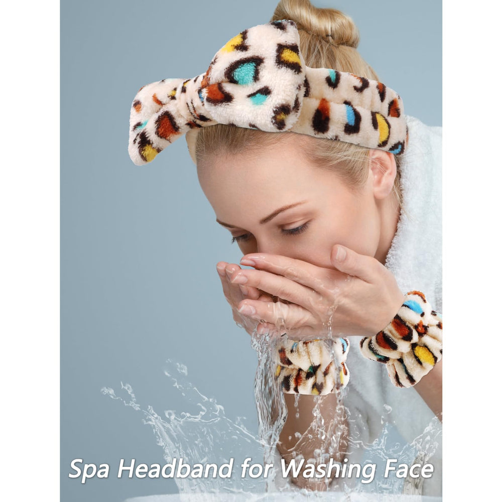 Bandeau spa VELSCRUN avec noeud décoratif, pratique pour dompter les cheveux.