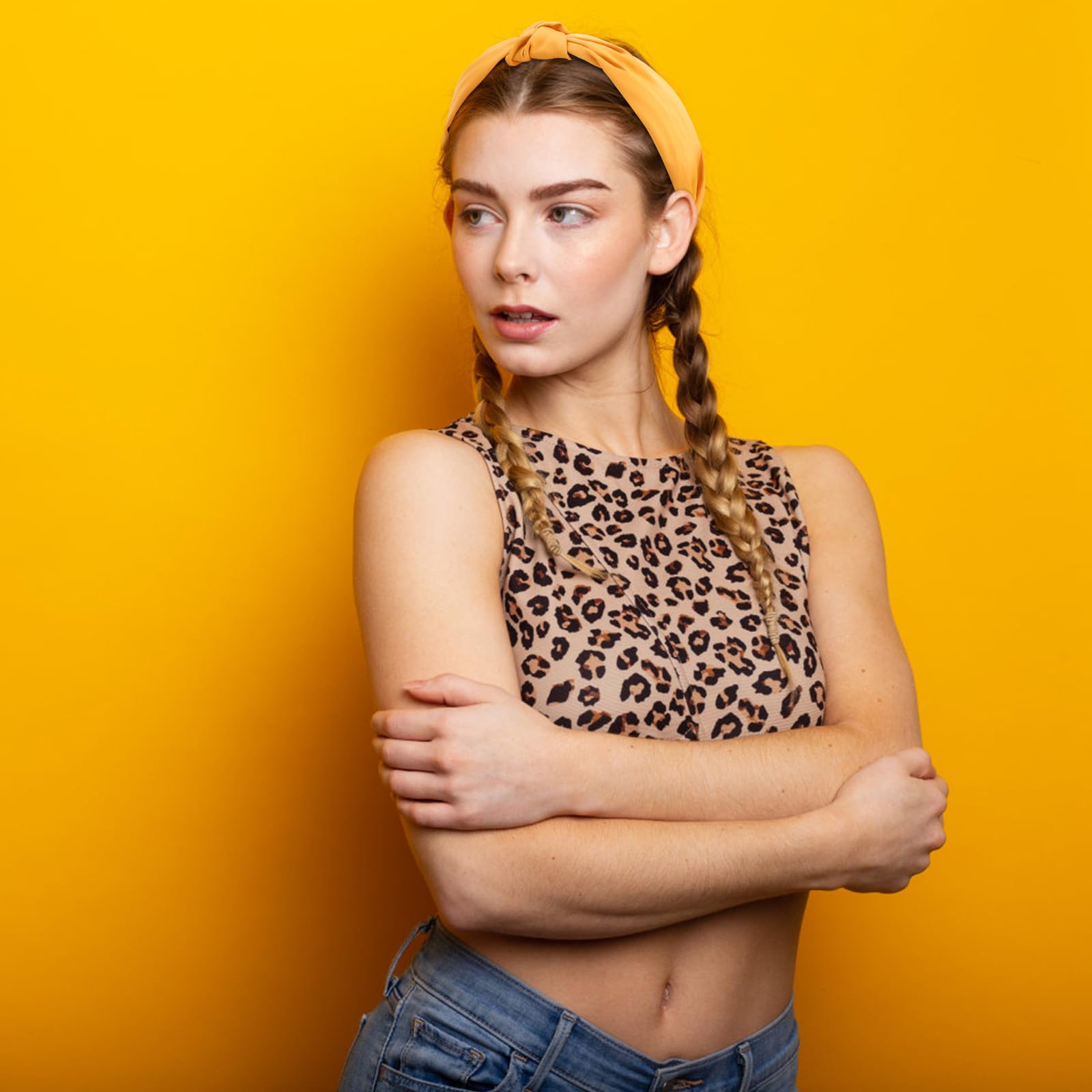 VelScrun bandeau satin blanc épais, doux et résistant pour cheveux fins