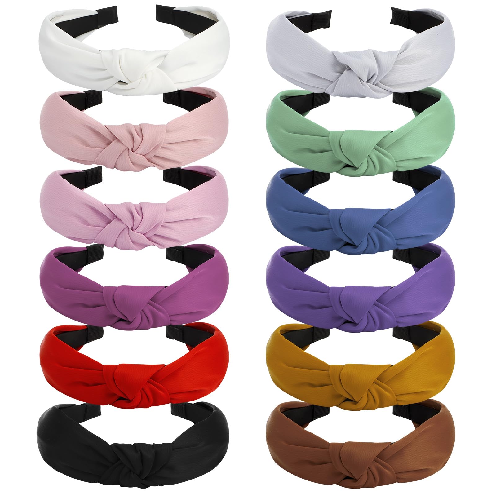 VelScrun bandeau satin noir, élégant et anti-dérapant pour un look chic