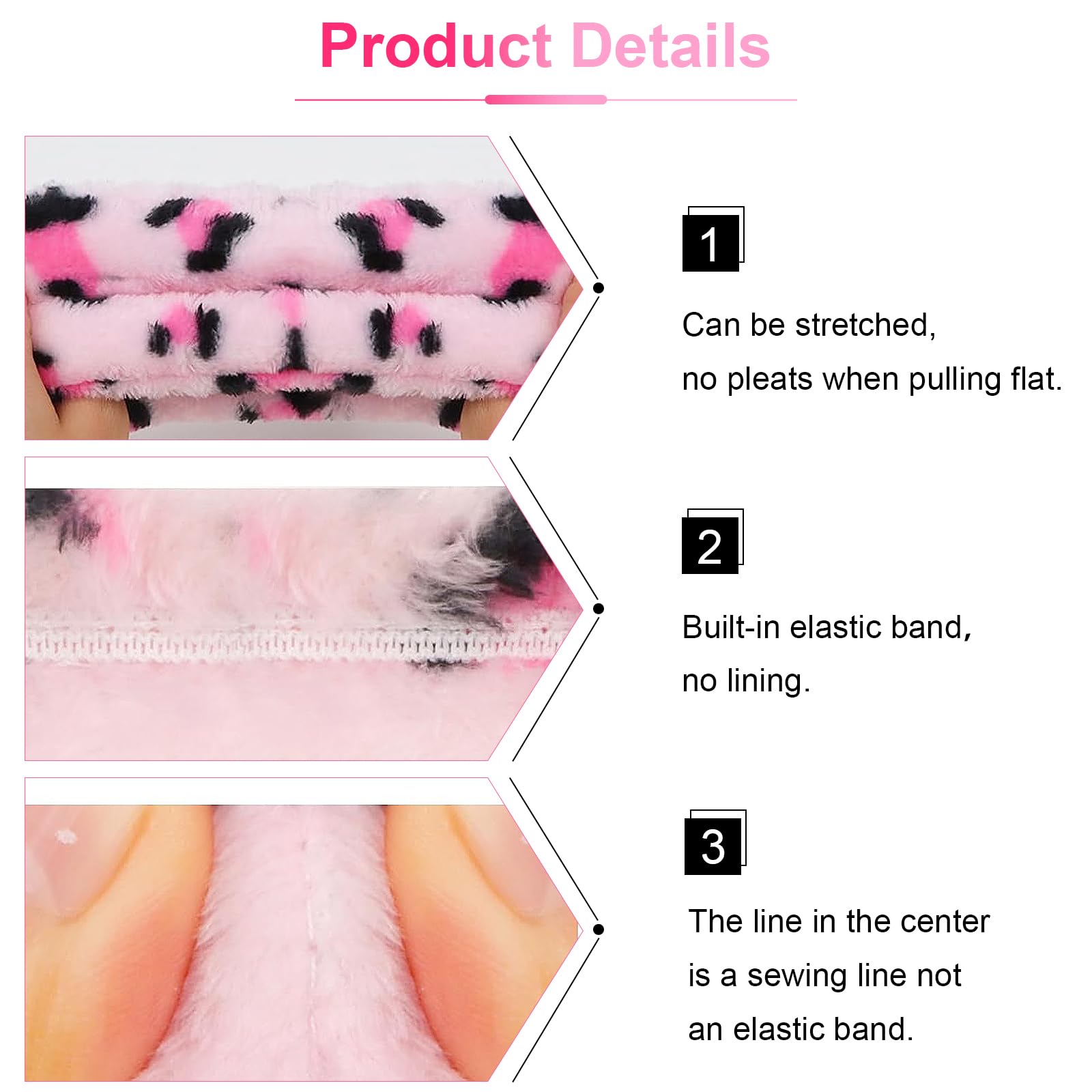 VELSCRUN bracelets-poignet rose leopard, pratique pour regrouper les cheveux pendant le soin.