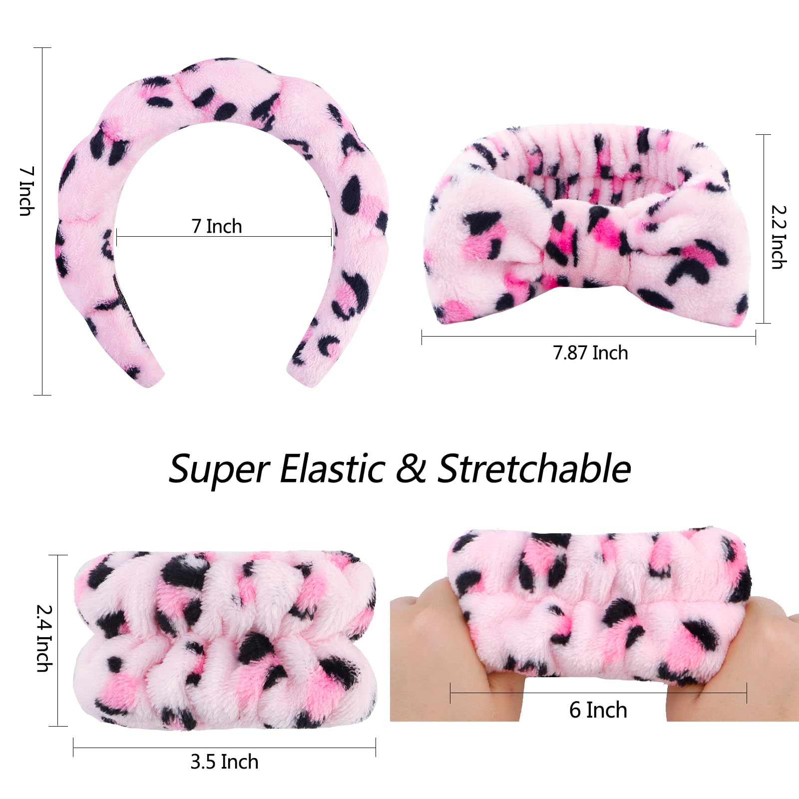 VELSCRUN coffret ensemble rose leopard, ensemble prêt pour un rituel spa à domicile.