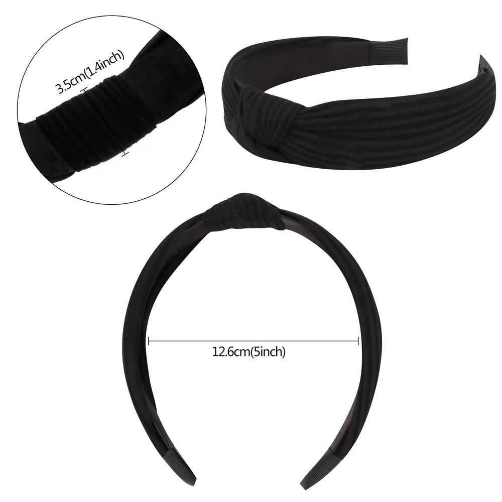 VELSCRUN serre-tête noir motifs multiples, léger et durable.