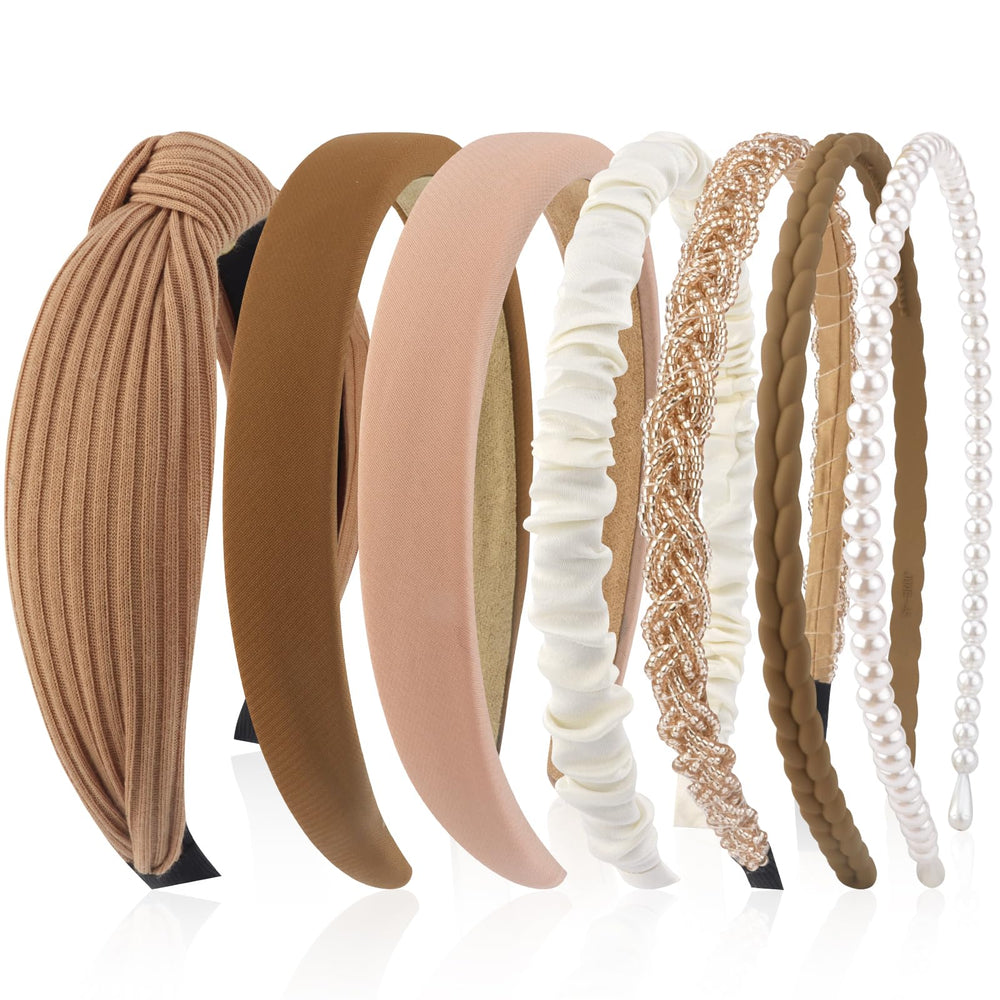 VELSCRUN serre-têtes noeud marron, élégant et confortable pour cheveux variés.