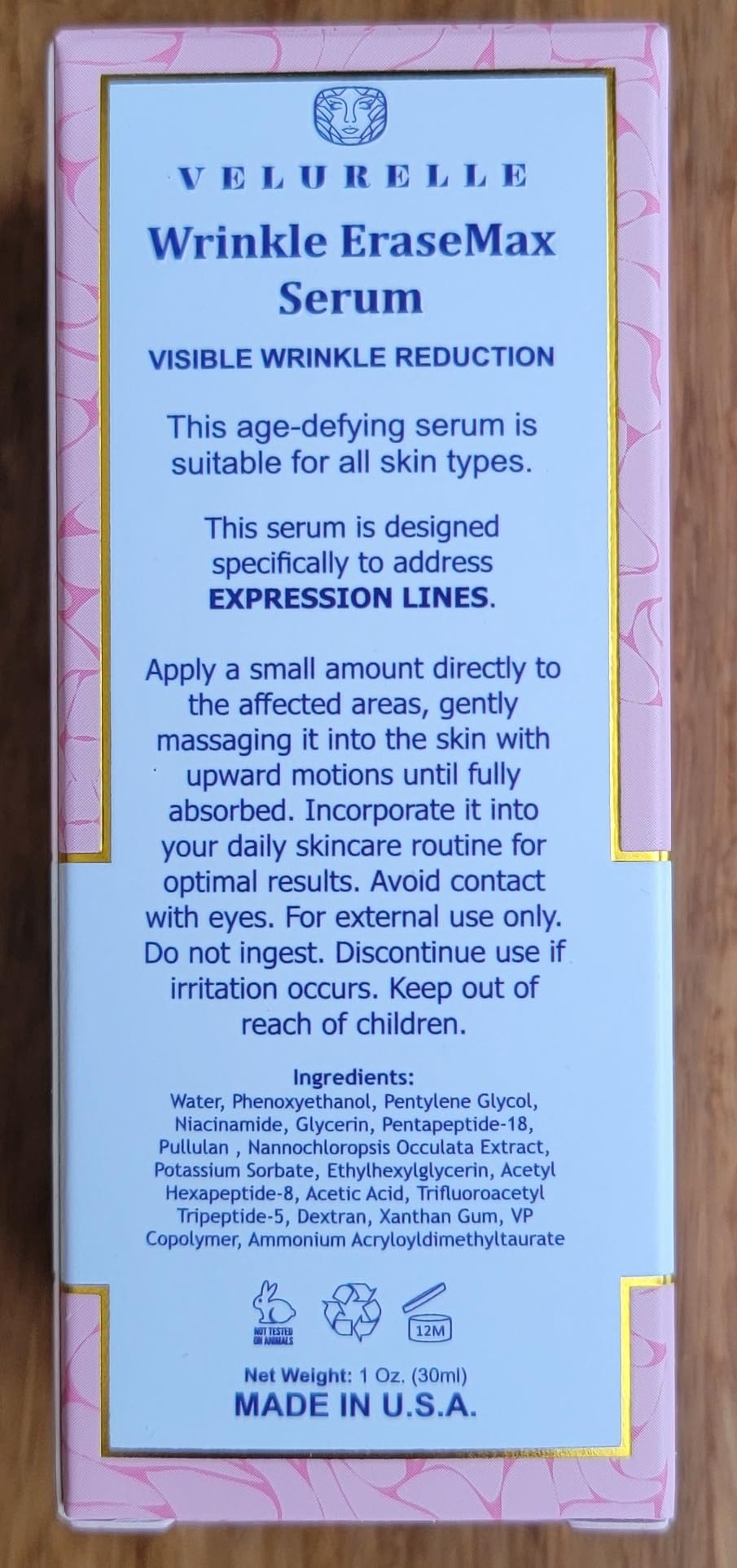 Velurelle sérum absorption rapide, texture légère qui pénètre facilement.