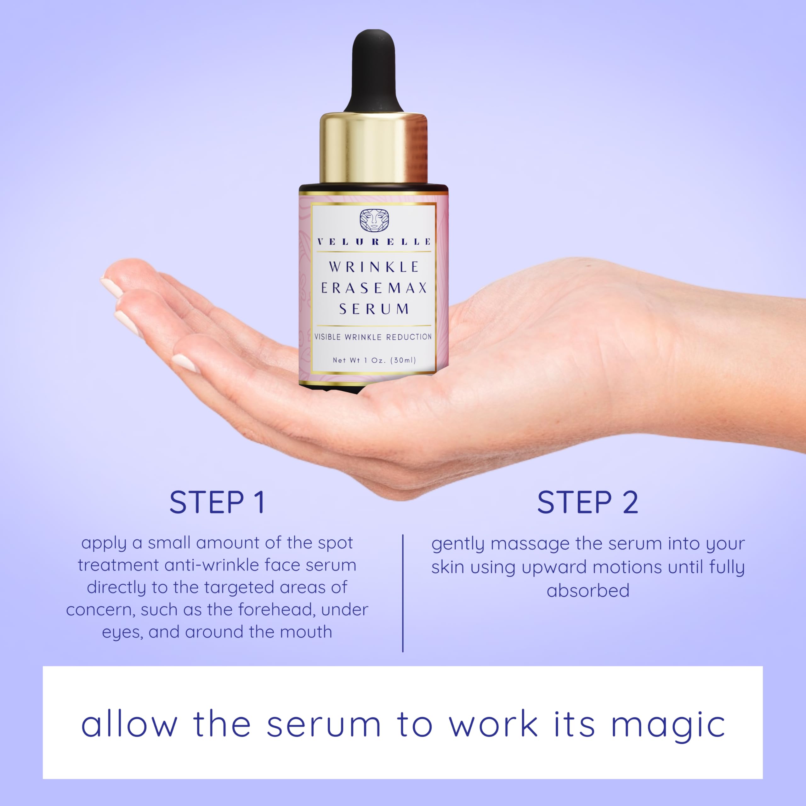 Velurelle sérum rides-expression, ciblage des rides d’expression.