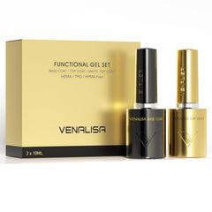 Base coat sans essuyage Venalisa sur ongles, base durable.