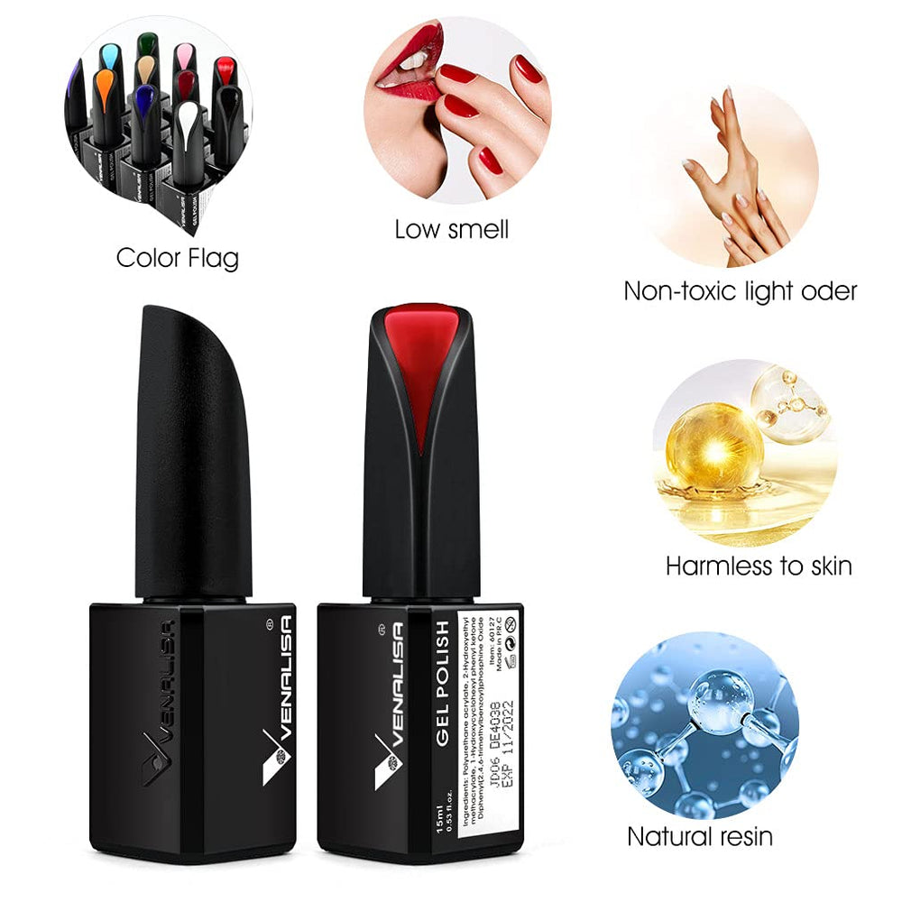 VENALISA: base et top coat pour une tenue prolongée et brillance soutenue.