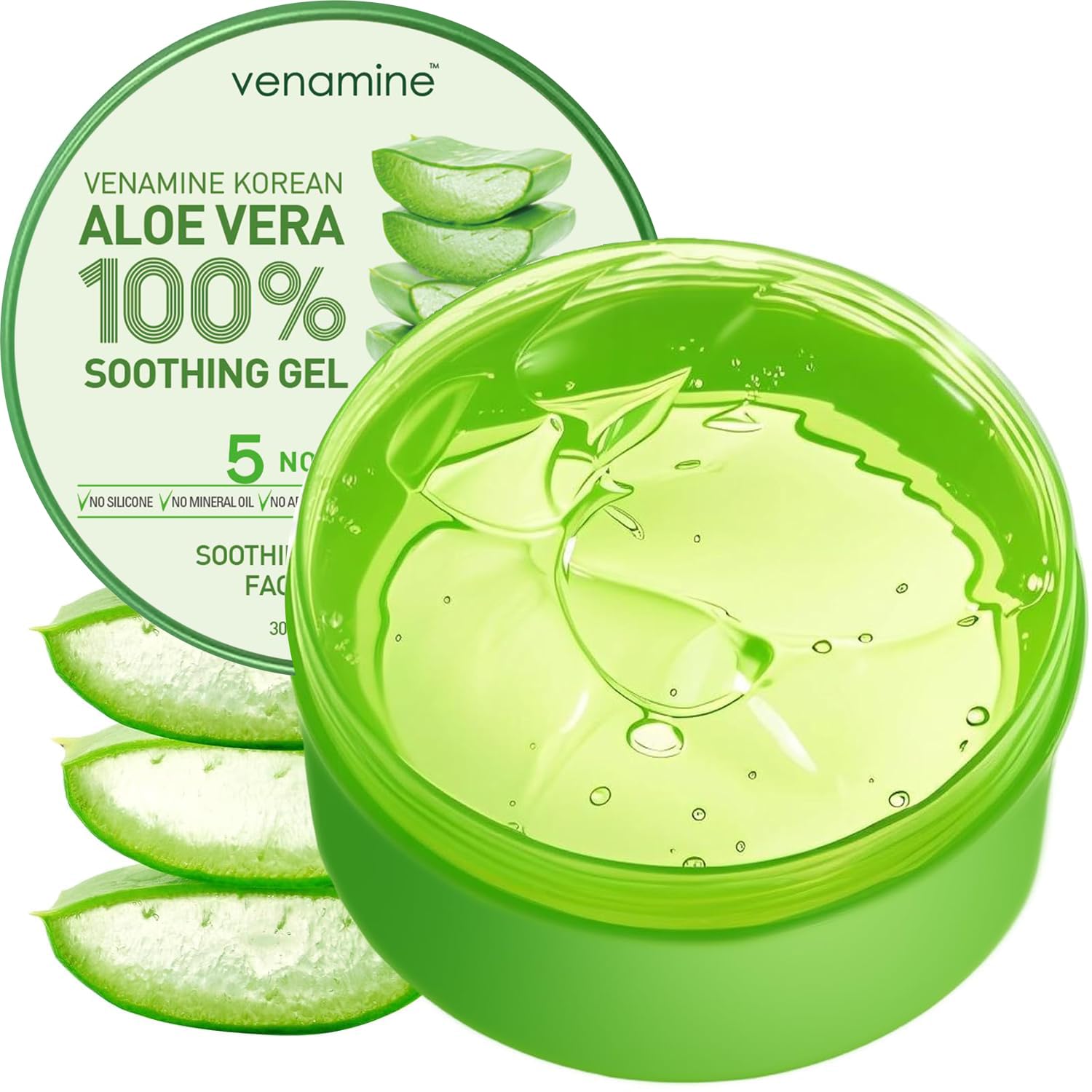 VENAMINE gel aloe vera apaisant pour visage et hydratation légère