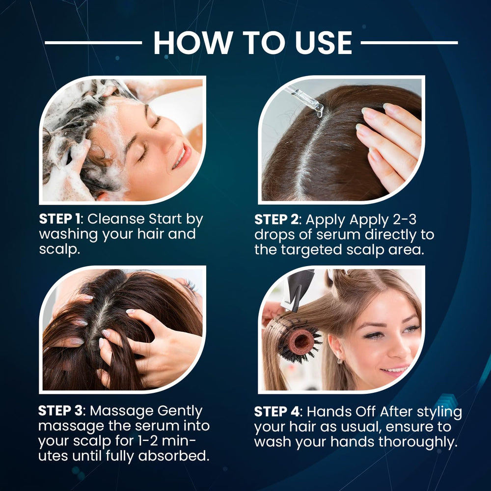 Cheveux plus épais et visibles après utilisation.