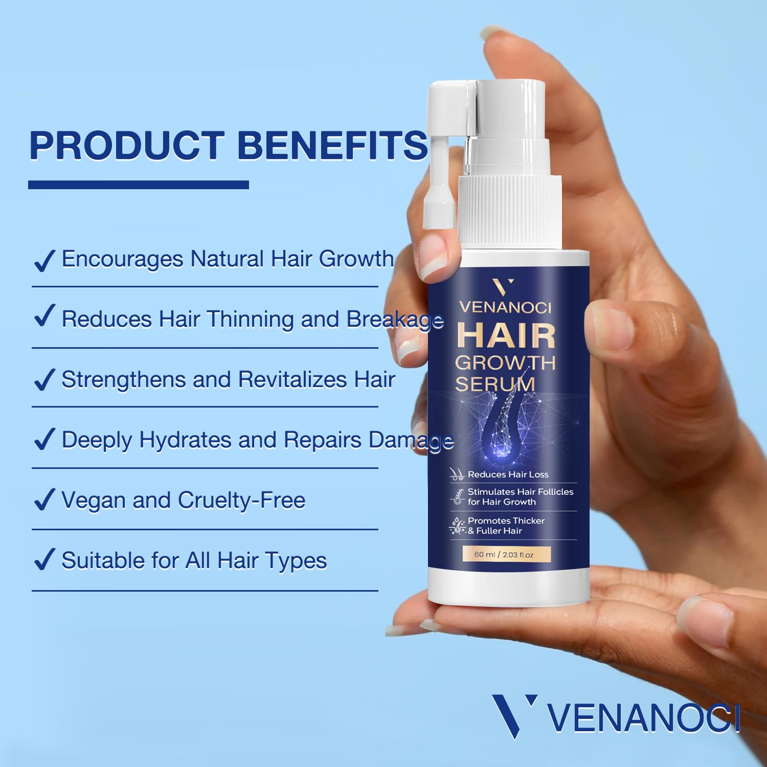 Venanoci Application Sans Rinçage, usage simple après lavage pour cheveux doux.