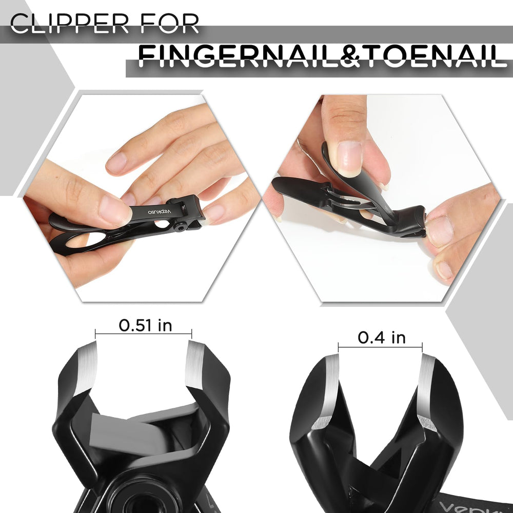 Vepkuso ciseaux-ongles tete-incline: coupe en angle facilitant les zones difficiles.
