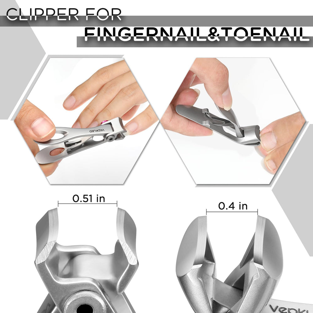 Vepkuso clipper-ongles avec ramasse-ongles pour éviter les débris.