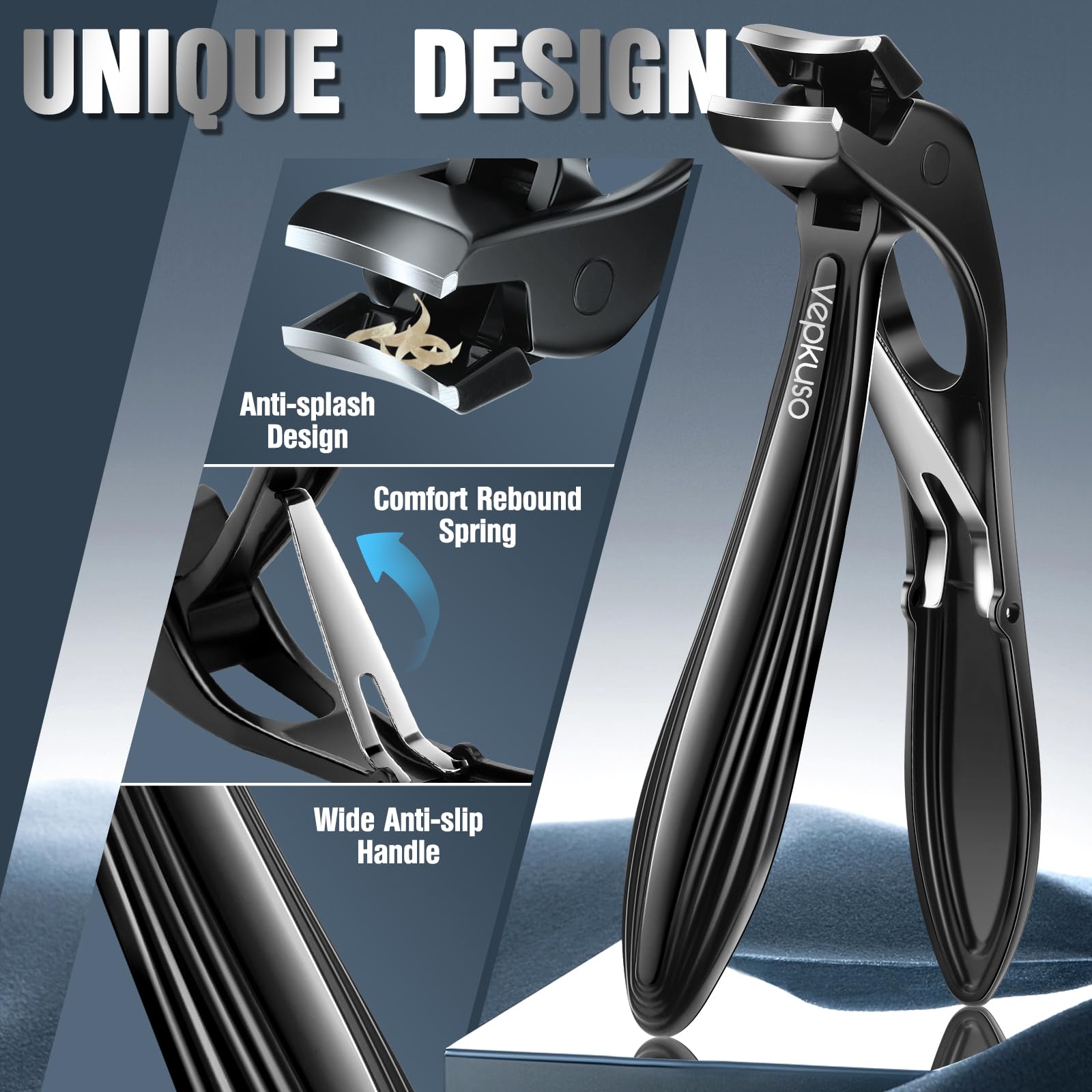 Vepkuso design anti-eclaboussures pour des coupes propres et sûres.