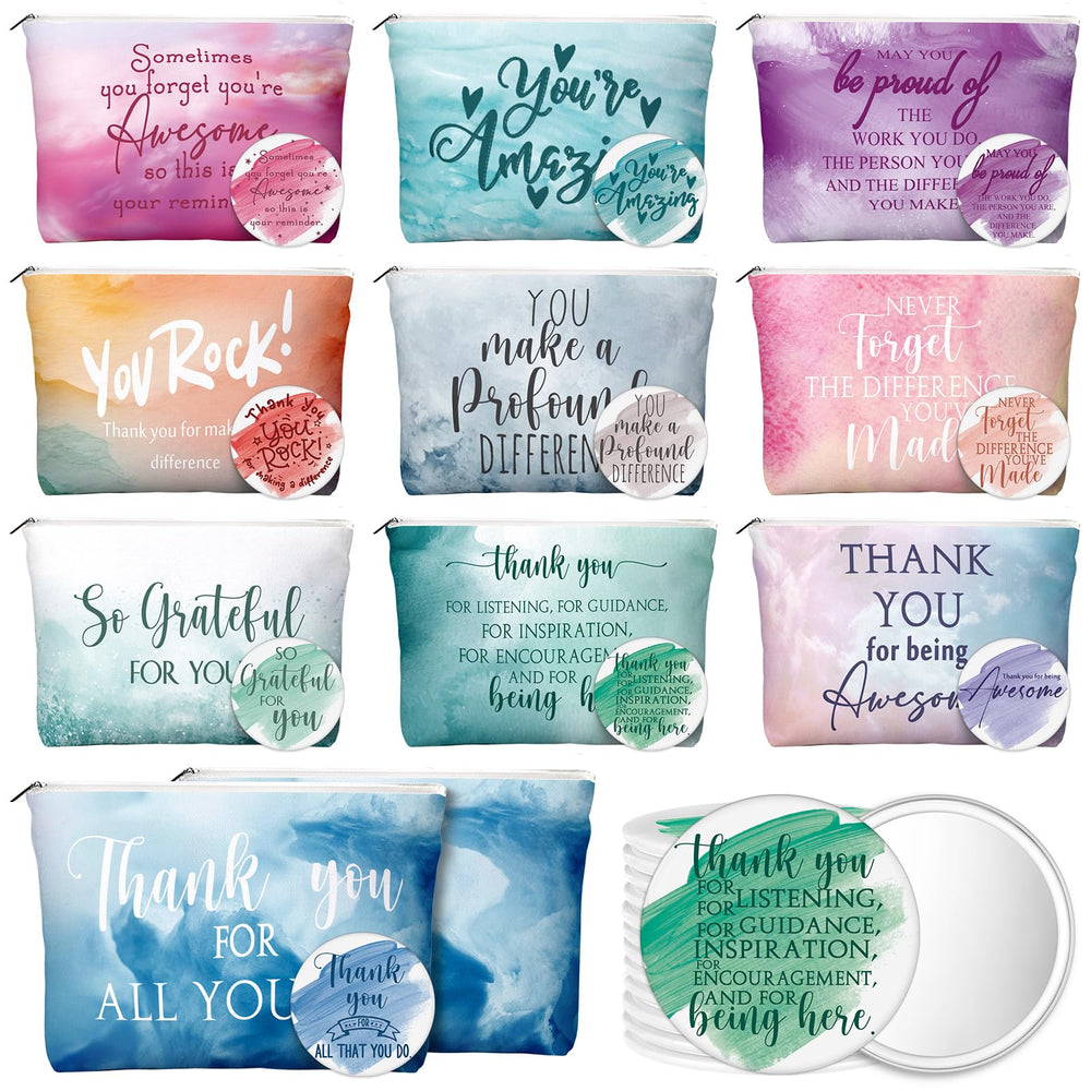 SAC MAQUILLAGE VERCRAFT avec messages inspirants, parfait pour routine beauté