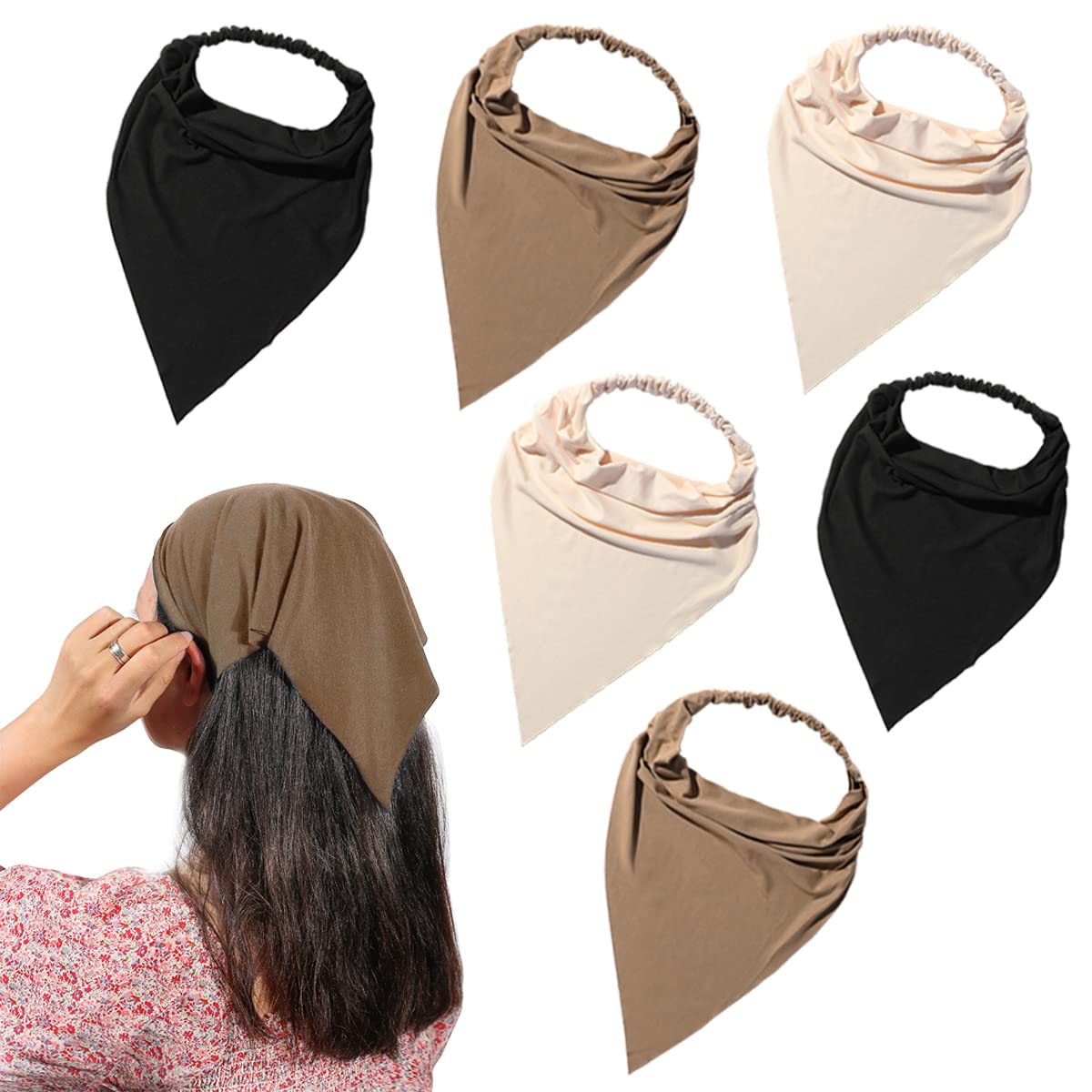 Vercret bandana triangle bohème pour cheveux, sécurité et confort toute la journée