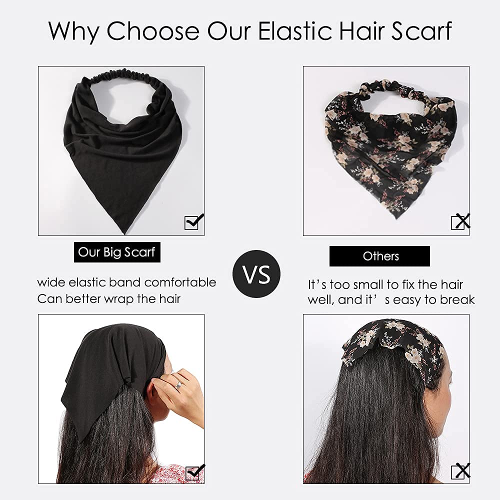 Vercret écharpe-cheveux non-slip, ajustement confortable et fiable.