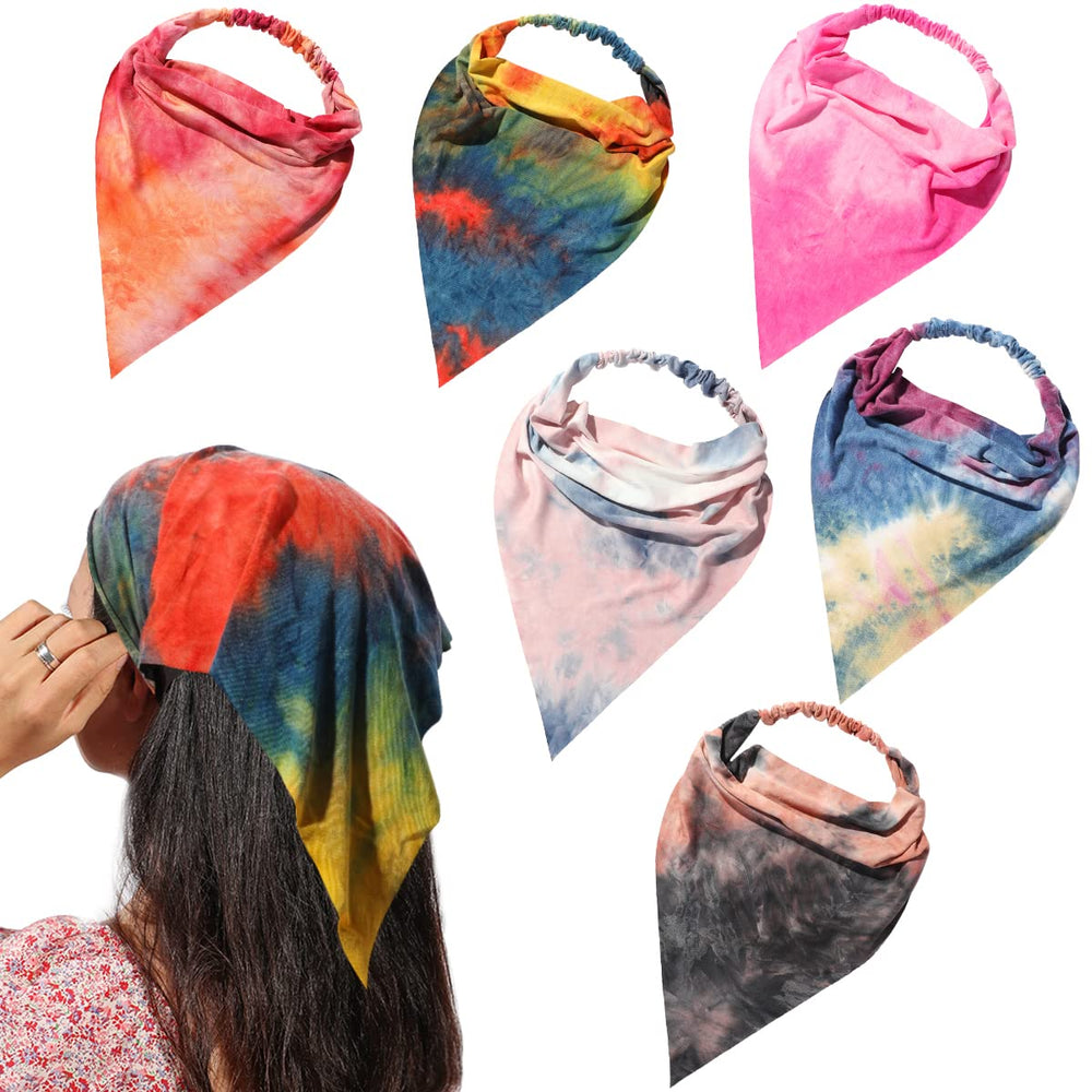 Vercret lot de 6 bandana boho triangle pour coiffure polyvalente et tendance.