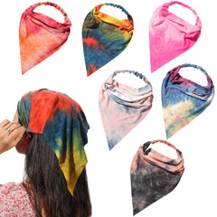 Vercret lot de 6 bandana boho triangle pour coiffure polyvalente et tendance.