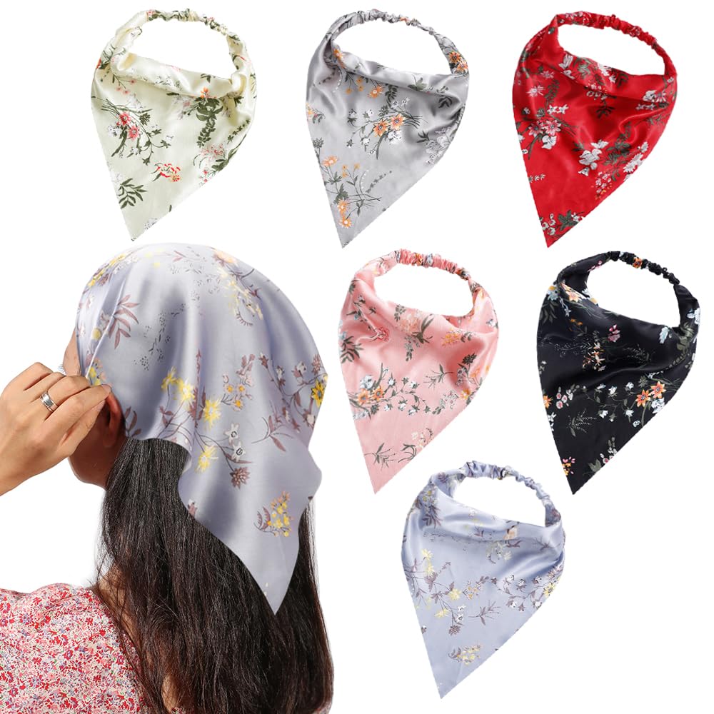 Vercret pack 6 foulards floraux pour cheveux, look bohème durable et confortable.