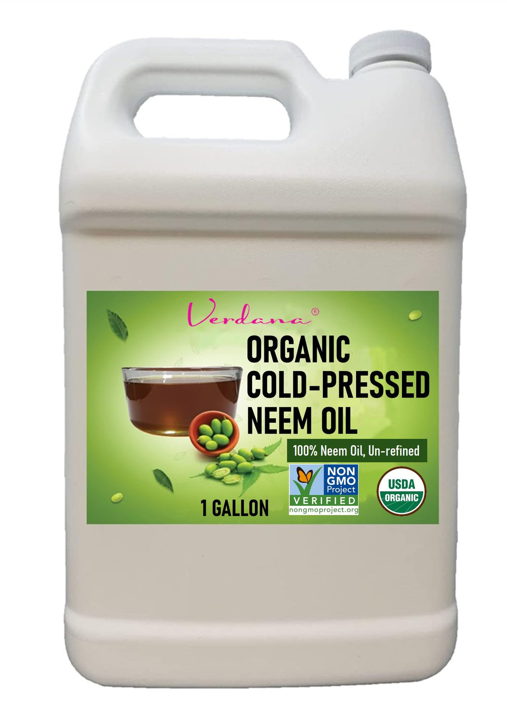 Verdana huile neem pure — bouteille 128 oz pour nourrir et polir les plantes.