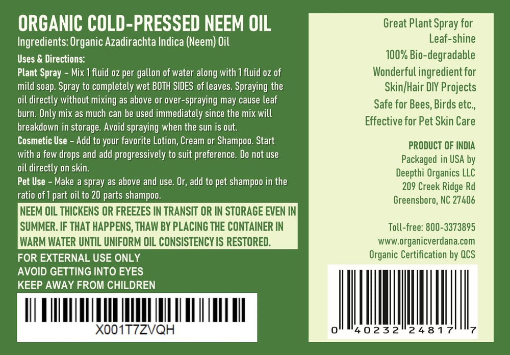 Verdana soin peau et cheveux neem — base naturelle pour recettes faits maison.
