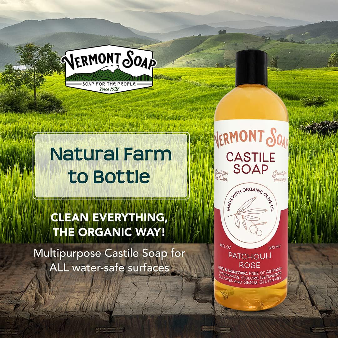 Doseur pompe Vermont Castile Patchouli Rose, facilité d'utilisation