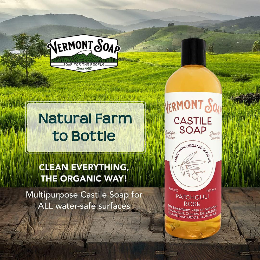 Doseur pompe Vermont Castile Patchouli Rose, facilité d'utilisation