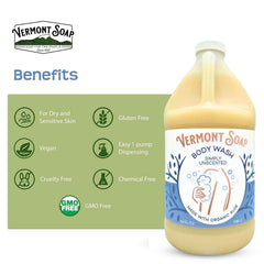 VERMONT SOAP Ingrédients organiques et traçabilité ferme en bouteille.