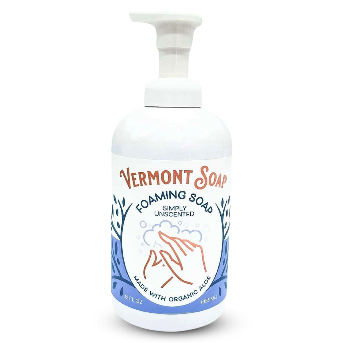 Vermont Soap bouteille mousse mains sans parfum : mousse douce et hydratante