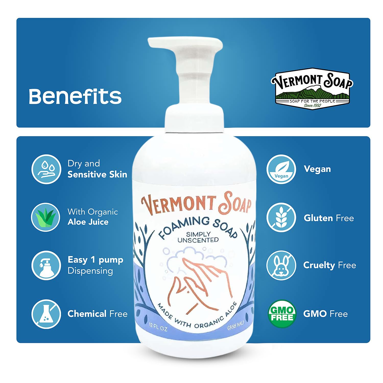 Vermont Soap respect des animaux, sans tests sur les animaux et ingrédients éthiques